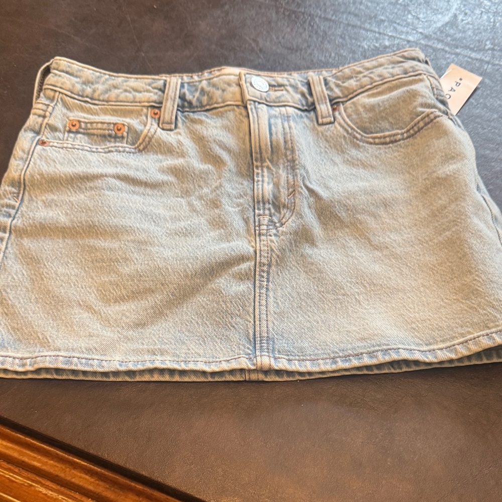 PacSun Light Wash Mini Skirt
